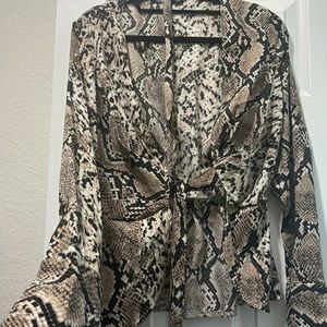 Snake print blouse